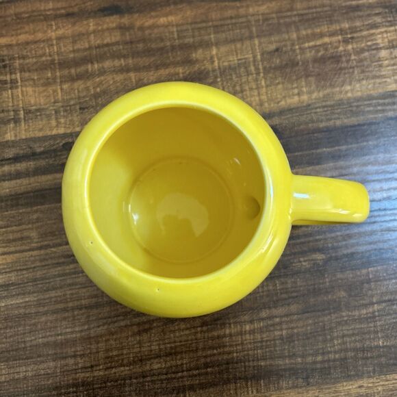 Happy Face Smiley Yellow Ceramic Mug Coffee 3 5/8” Tall - Picture 3 of 6